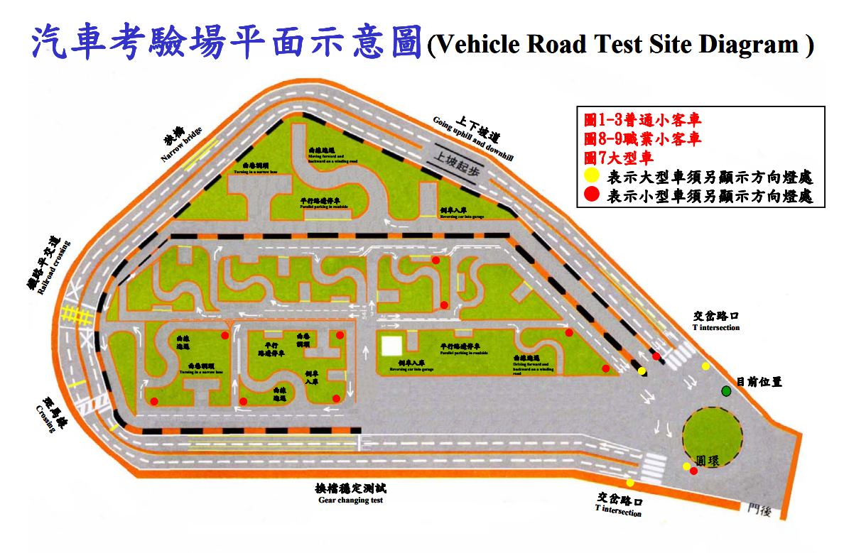 圖片來源：士林監理站汽車考驗場平面示意圖